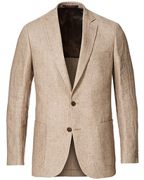  Sebastian Linen Patch Pocket Blazer Khaki