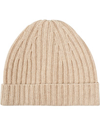  Ribbed Cashmere Hat Beige