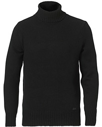  Wool Knitted Rollneck Black