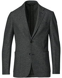  Wool Blend Jersey Blazer Grey Melange
