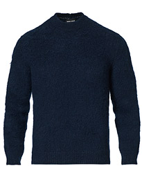  Brushed Mohair Sweater Navy
