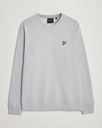  Crew Neck Cotton Sweatershirt Light Grey Marl