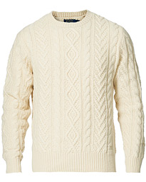  Wool/Cashmere Structured Knitted Sweater Cream