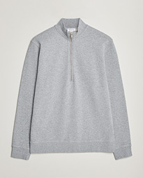  Loopback Half Zip Sweatshirt Grey Melange