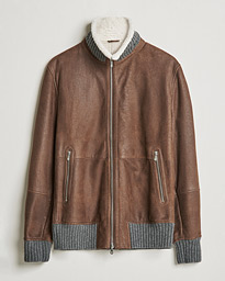  Shearling Flight Jacket Dark Brown