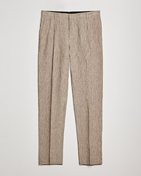  Tailored Relaxed Fit Linen Trousers Dark Stone