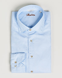  Slimline Cut Away Washed Houndstooth Shirt Light Blue