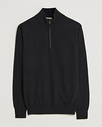  Cashmere Half Zip Sweater Black