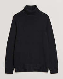  Forres Cotton/Cashmere Rollneck Black