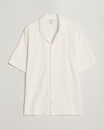  Towelling Camp Collar Shirt Archive White