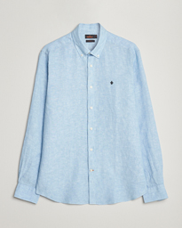  Douglas Linen Button Down Shirt Light Blue