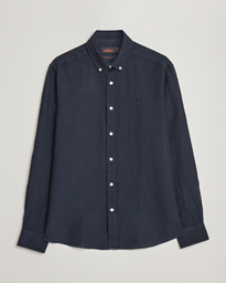  Douglas Linen Button Down Shirt Navy