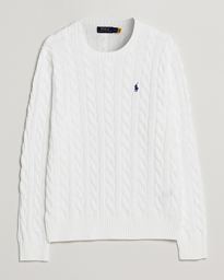  Cotton Cable Pullover White