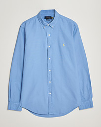  Slim Fit Garment Dyed Oxford Shirt Blue