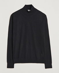  Wool/Silk Rollneck Black