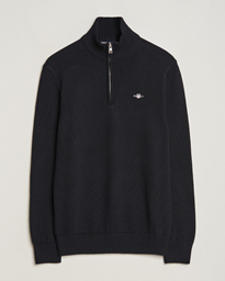  Cotton Half Zip Black