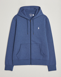  Double Knitted Full-Zip Hoodie Blue Heather
