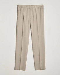  Relaxed Terry Wool Trousers Beige