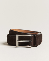  William Suede Belt Dark Brown