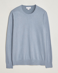  Michas Cotton/Linen Knitted Sweater Polar Blue