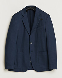  Cotton/Silk Jersey Blazer Navy