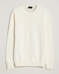  Soft Cotton Crewneck Sweater Off White