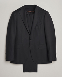 Capri Super 130s Wool Suit Black