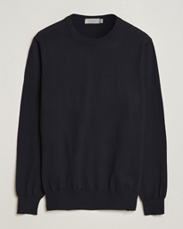  Cotton Crew Neck Pullover Black