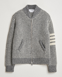  Irish Wool Bomber Jacket Medium Grey