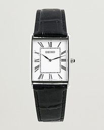  Quartz Silver Leather 28mm White Dial