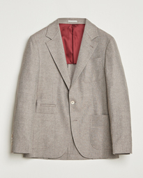  Single Breasted Wool/Cashmere Twill Blazer Beige