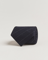  Wool Pinstripe Tie Navy/Grey