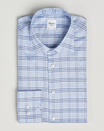  Regular Fit Checked Cut Away Shirt Blue
