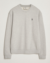 AMI Black Heart Logo Sweatshirt Grey Heather