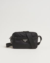  Tessuto Nylon Leather Shoulder Bag Black