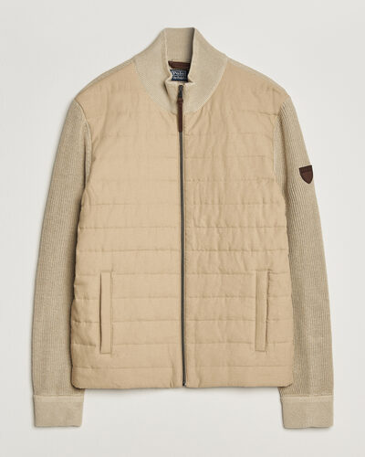 Polo Ralph Lauren Linen Full Zip Sweater Coastal Beige