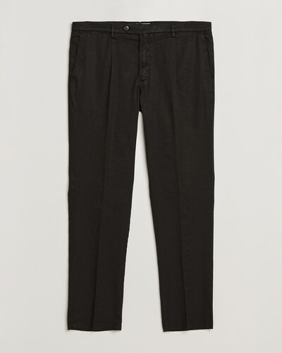 Briglia 1949 Pleated Linen Trousers Black