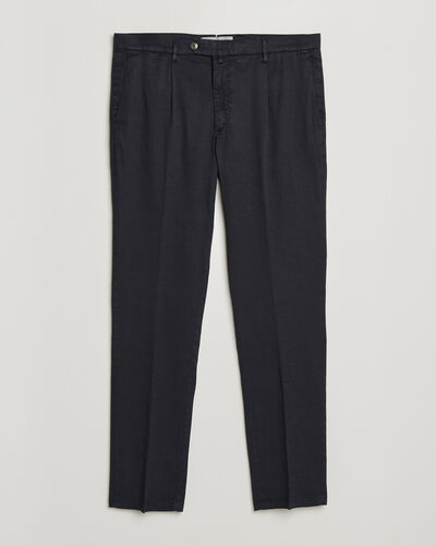 Briglia 1949 Pleated Linen Trousers Navy