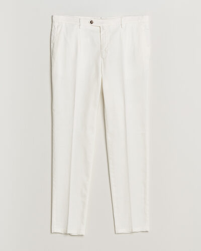 Briglia 1949 Pleated Linen Trousers Cream