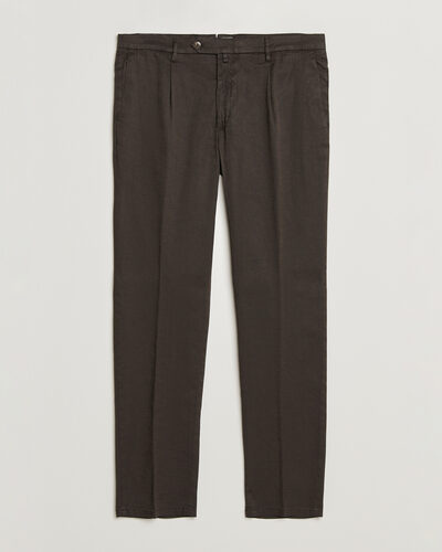 Briglia 1949 Pleated Linen Trousers Brown