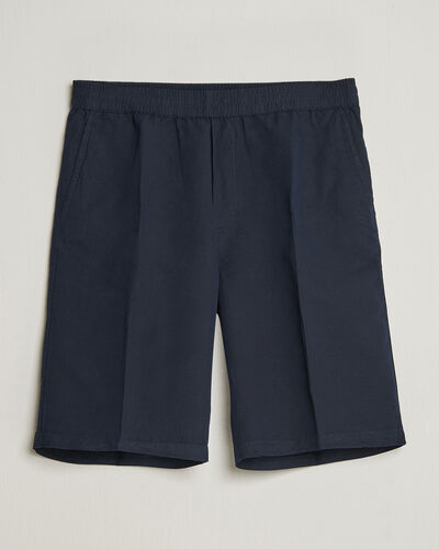 Filippa K Theo Relaxed Linen/Cotton Drawstring Shorts Navy