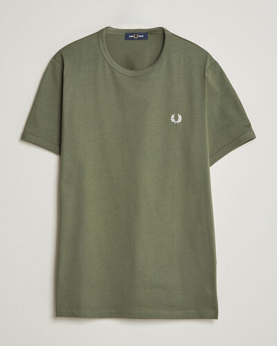 Fred Perry Ringer T-Shirt Laurel Wreath Green