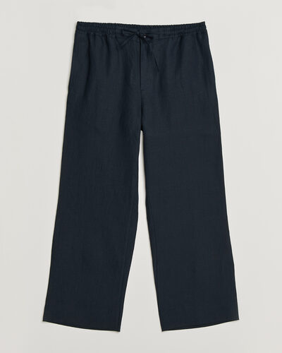 J.Lindeberg Noah Drape Linen Pants Navy