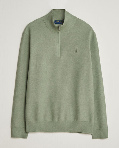 Polo Ralph Lauren Textured Half-Zip Fern Green Heather