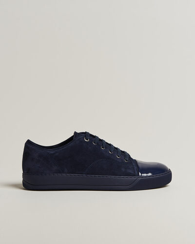 Lanvin DBB1 Patent Cap Toe Sneakers Navy/Navy