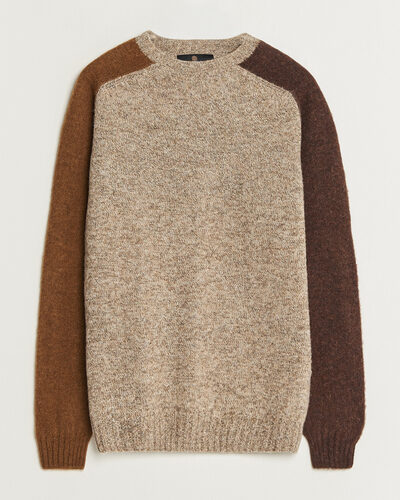 Barbour Lifestyle Scottish Made Block Colour Crew Light Stone