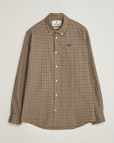 Barbour Lifestyle Finkle Gingham Flannel Shirt Dark Sand