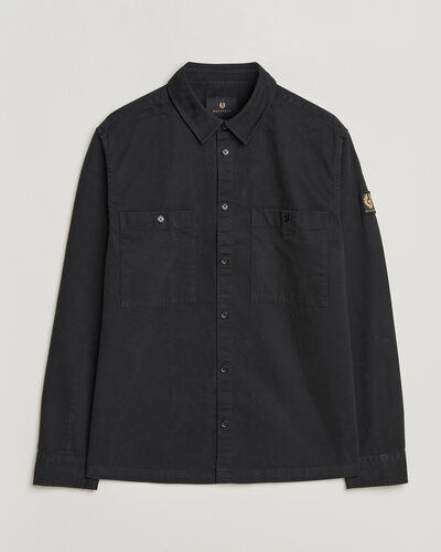 Belstaff Outpost Cotton Herringbone Overshirt Black