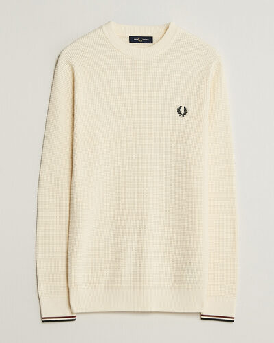 Fred Perry Waffle Stitch Jumper Ecru