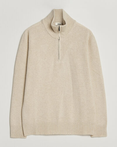 Altea Wool/Cashmere Half Zip Beige